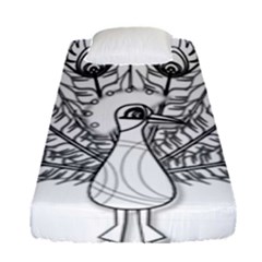 Peacock-plumage-display-bird Fitted Sheet (single Size) by 99art