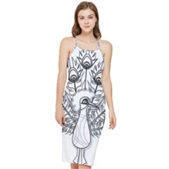 Peacock-plumage-display-bird Bodycon Cross Back Summer Dress by 99art