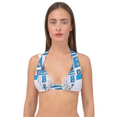 Technology-clip-art-r2d2 Double Strap Halter Bikini Top by 99art