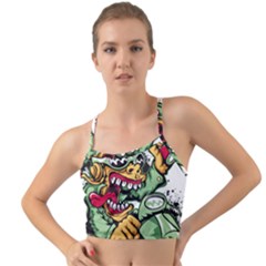 Scooter-motorcycle-graffiti Mini Tank Bikini Top by 99art