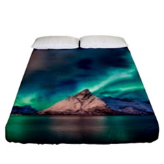 Amazing Aurora Borealis Colors Fitted Sheet (california King Size) by B30l