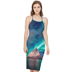 Amazing Aurora Borealis Colors Bodycon Cross Back Summer Dress by B30l