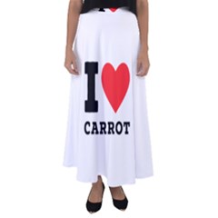 I Love Carrots  Flared Maxi Skirt by ilovewhateva