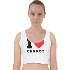 I Love Carrots  Velvet Racer Back Crop Top by ilovewhateva