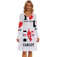 I Love Carrots  Long Sleeve Dress With Pocket by ilovewhateva