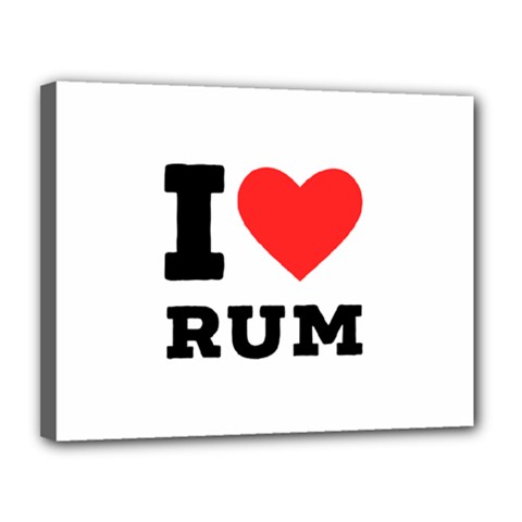 I Love Rum Canvas 14  X 11  (stretched) by ilovewhateva