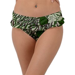 Texture Ornament Pattern Seamless Paisley Frill Bikini Bottoms by danenraven
