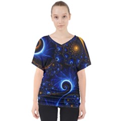Abstract Design Art Pattern Wallpaper Shape Decoration V-neck Dolman Drape Top by danenraven