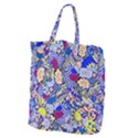Blue Yellow Background Pattern Vector Texture Paisley Giant Grocery Tote View2