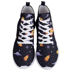 Cosmos Rockets Spaceships Ufos Men s Lightweight High Top Sneakers by Cowasu