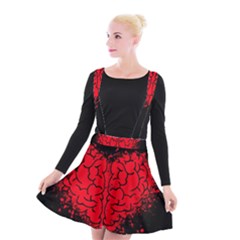 Heart Brain Mind Psychology Doubt Suspender Skater Skirt by Cowasu