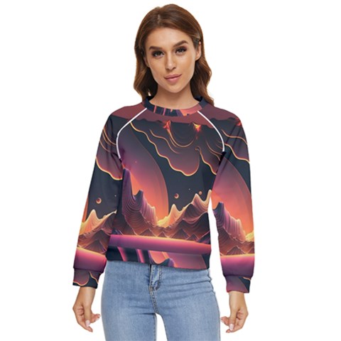 Fire Flame Burn Hot Heat Light Burning Orange Women s Long Sleeve Raglan Tee by Cowasu