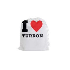 I Love Turron  Drawstring Pouch (small) by ilovewhateva