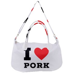 I Love Pork  Removable Strap Handbag by ilovewhateva