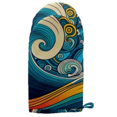 Waves Wave Ocean Sea Abstract Whimsical Abstract Art Microwave Oven Glove by Cowasu