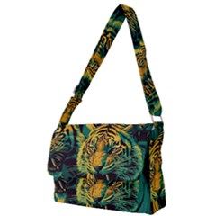 Tiger Full Print Messenger Bag (l) by danenraven