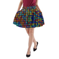Geometric Colorful Square Rectangle A-line Pocket Skirt by Bangk1t