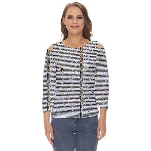 Manuscript Lost Pages Lost History Cut Out Wide Sleeve Top by Bangk1t