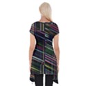 False Prismatic Black Background Short Sleeve Side Drop Tunic View2