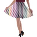 Triangle Stripes Texture Pattern A-line Skater Skirt View2