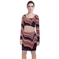 Jagged Pink Amplitude Waves Top And Skirt Sets by Bangk1t