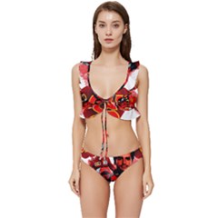 Carlos Sainz Low Cut Ruffle Edge Bikini Set by Boster123