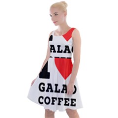 I Love Galao Coffee Knee Length Skater Dress by ilovewhateva
