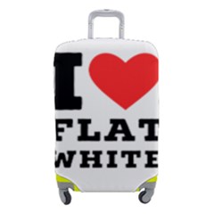I Love Flat White Luggage Cover (small) by ilovewhateva