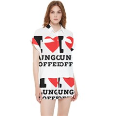 I Love Lungo Coffee  Chiffon Lounge Set by ilovewhateva