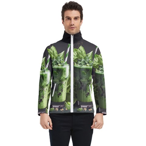 Drink Spinach Smooth Apple Ginger Men s Bomber Jacket by Ndabl3x