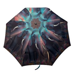 Elephant Tusks Trunk Wildlife Africa Folding Umbrellas by Ndabl3x
