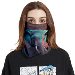 Elephant Tusks Trunk Wildlife Africa Face Covering Bandana (two Sides) by Ndabl3x