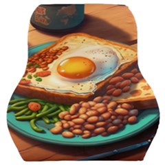Breakfast Egg Beans Toast Plate Car Seat Back Cushion  by Ndabl3x