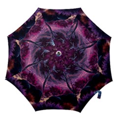 Landscape Painting Purple Tree Hook Handle Umbrellas (small) by Ndabl3x