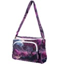 Landscape Painting Purple Tree Front Pocket Crossbody Bag View1