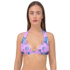 Hearts Pattern Love Double Strap Halter Bikini Top by Ndabl3x