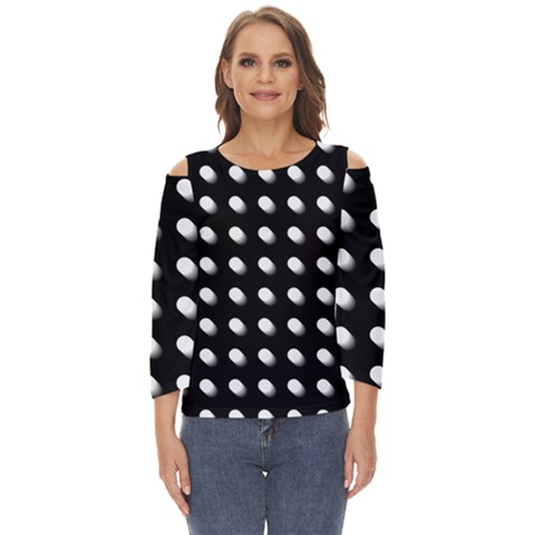Background Dots Circles Graphic Cut Out Wide Sleeve Top by Ndabl3x