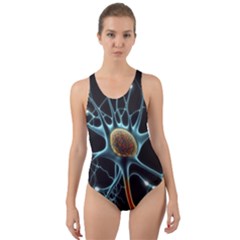 Organism Neon Science Cut-out Back One Piece Swimsuit by Ndabl3x