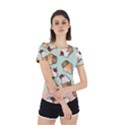 Cupcakes Cake Pie Pattern Back Cut Out Sport Tee View2