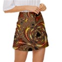 Geometric Art Fractal Abstract Art Mini Front Wrap Skirt View3