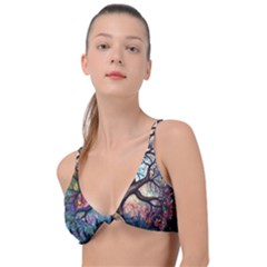 Tree Colourful Knot Up Bikini Top by Ndabl3x