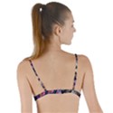 Tree Colourful Tie Up Cut Bikini Top View2