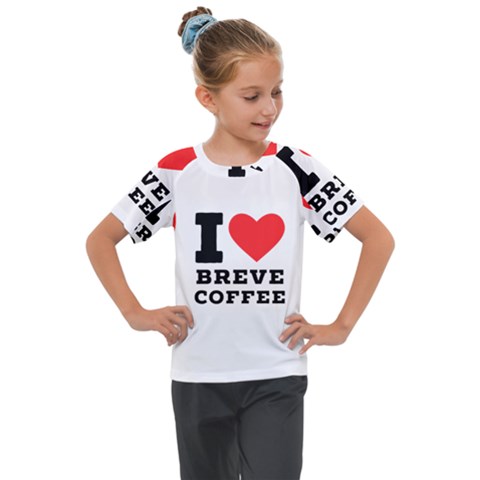 I Love Breve Coffee Kids  Mesh Piece Tee by ilovewhateva