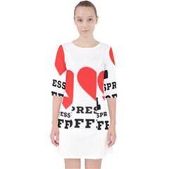 I Love Espresso Coffee Quarter Sleeve Pocket Dress by ilovewhateva