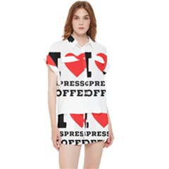I Love Espresso Coffee Chiffon Lounge Set by ilovewhateva