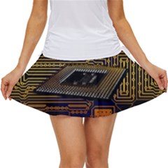 Processor Cpu Board Circuit Women s Skort by Wav3s