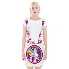 Badge-patch-pink-rainbow-rocket Braces Suspender Skirt by Wav3s