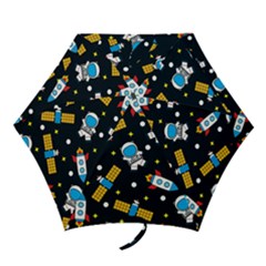 Seamless-adventure-space-vector-pattern-background Mini Folding Umbrellas by Wav3s