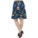Seamless-pattern-with-funny-aliens-cat-galaxy Fishtail Chiffon Skirt View2