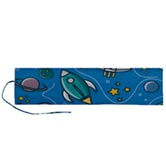 About-space-seamless-pattern Roll Up Canvas Pencil Holder (l) by Wav3s